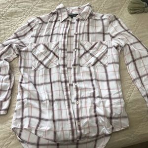 White and pink flannel